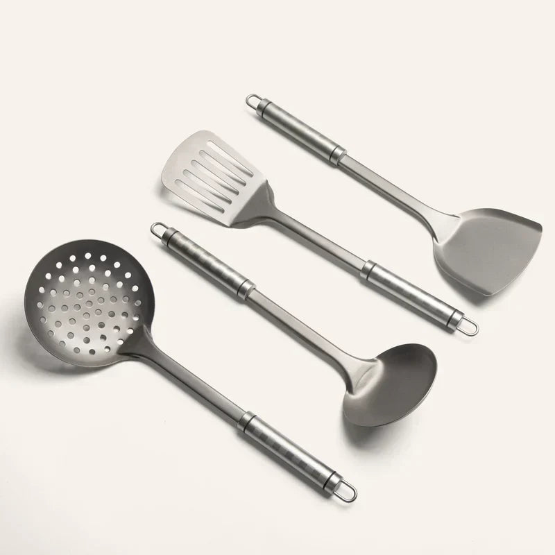 Siraat pure titanium skimmer, spatula, ladle and turner, stylish and durable titanium kitchenware