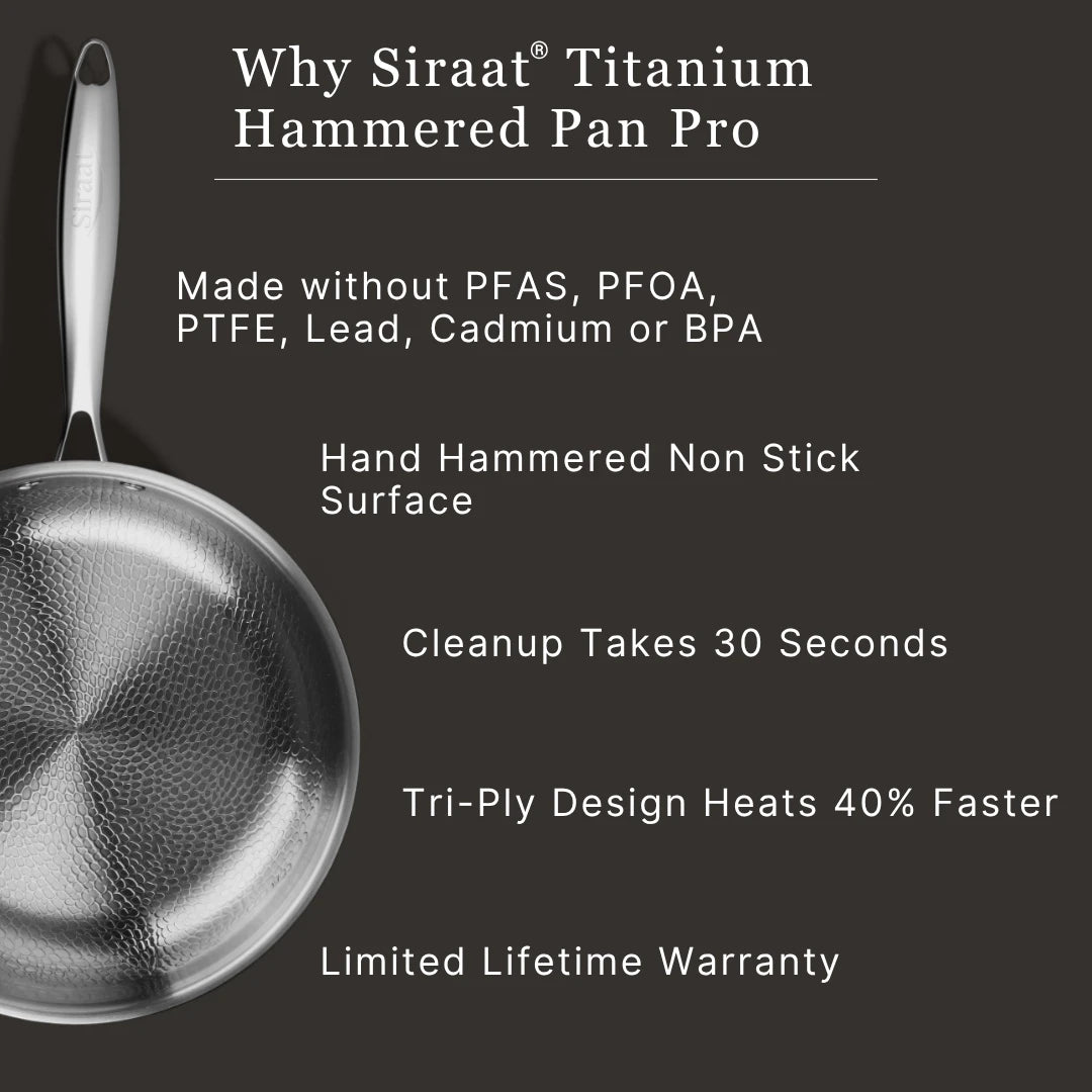 Titanium Hammered Pan Pro Large