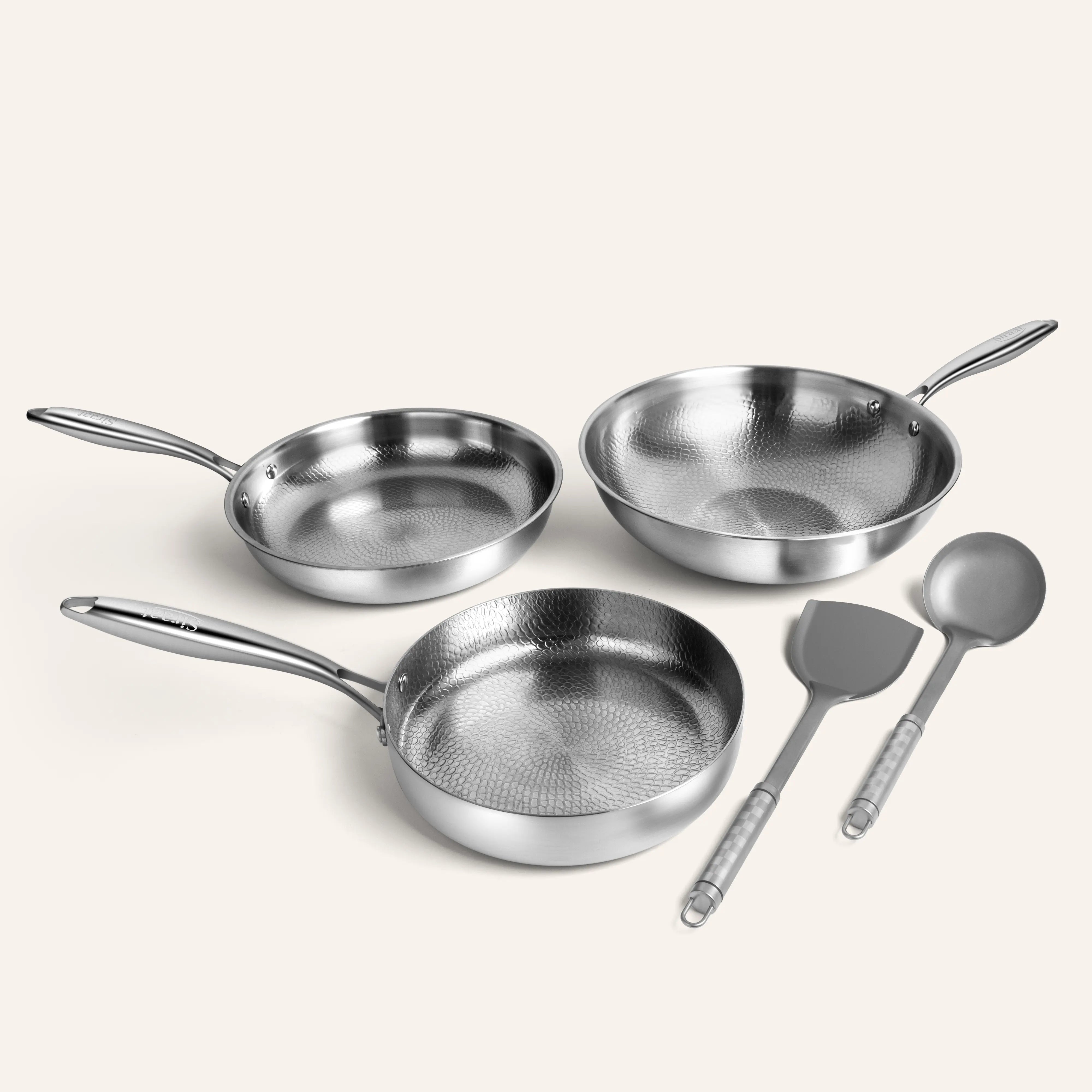Titanium Hammered Cookware Set Pro