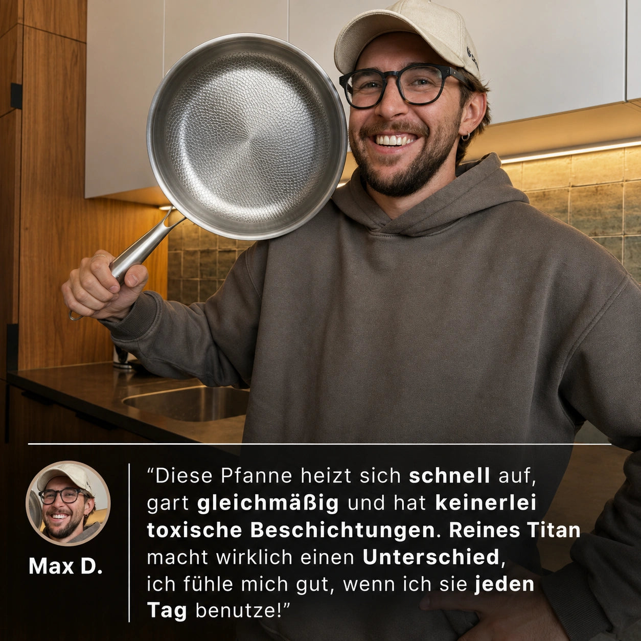 Titan gehämmert Pfanne Pro Standard
