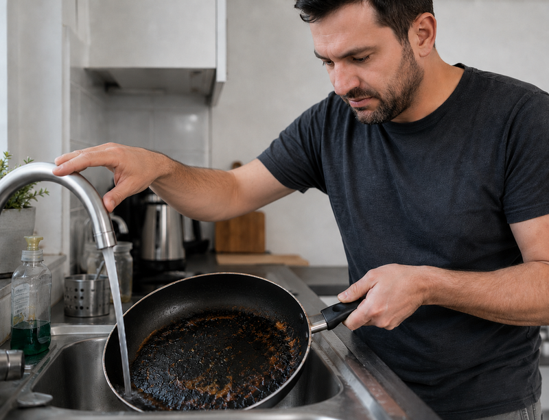 How to Clean a Burnt Non-Stick Pan