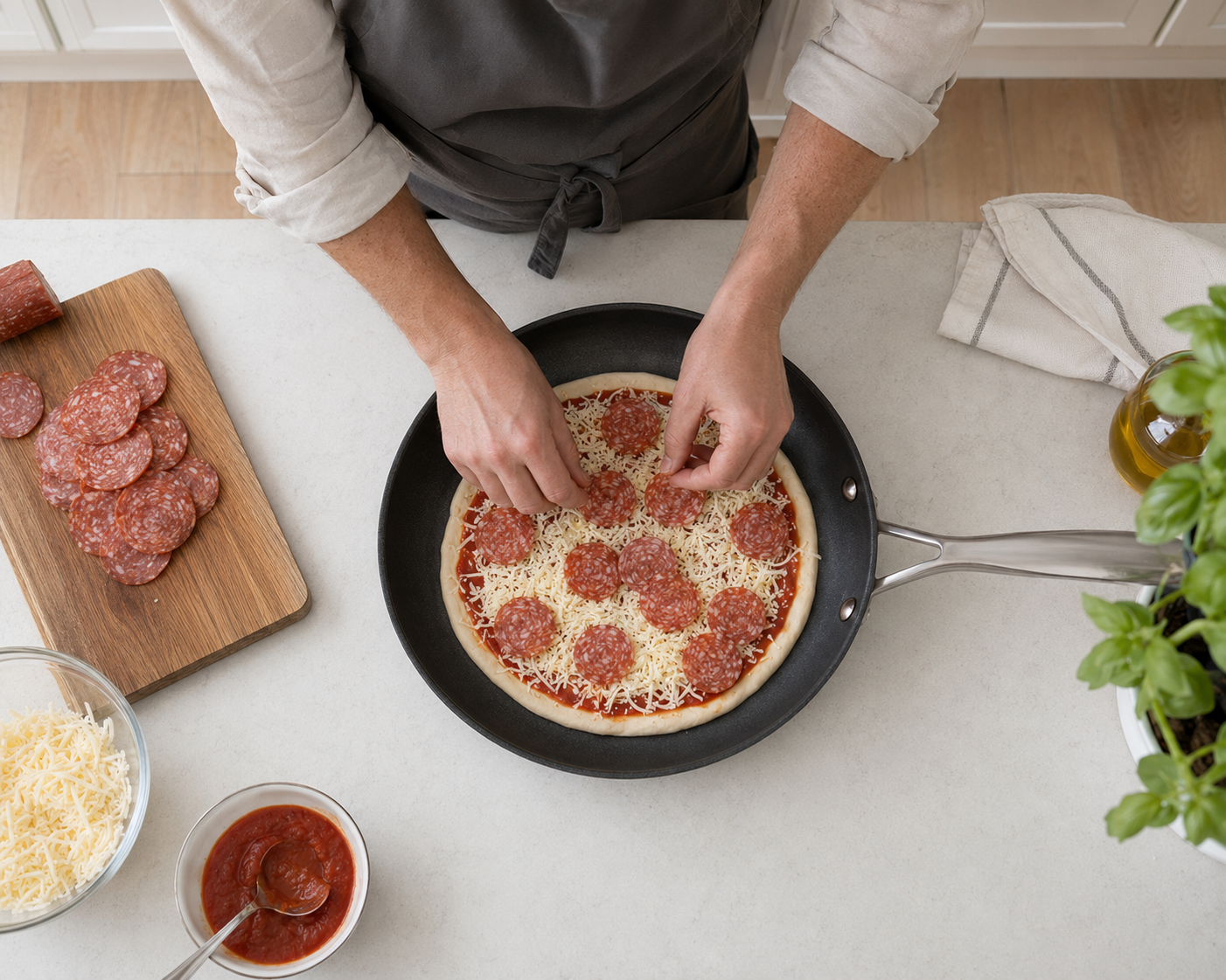 How to Make Pizza on a Non-Stick Pan