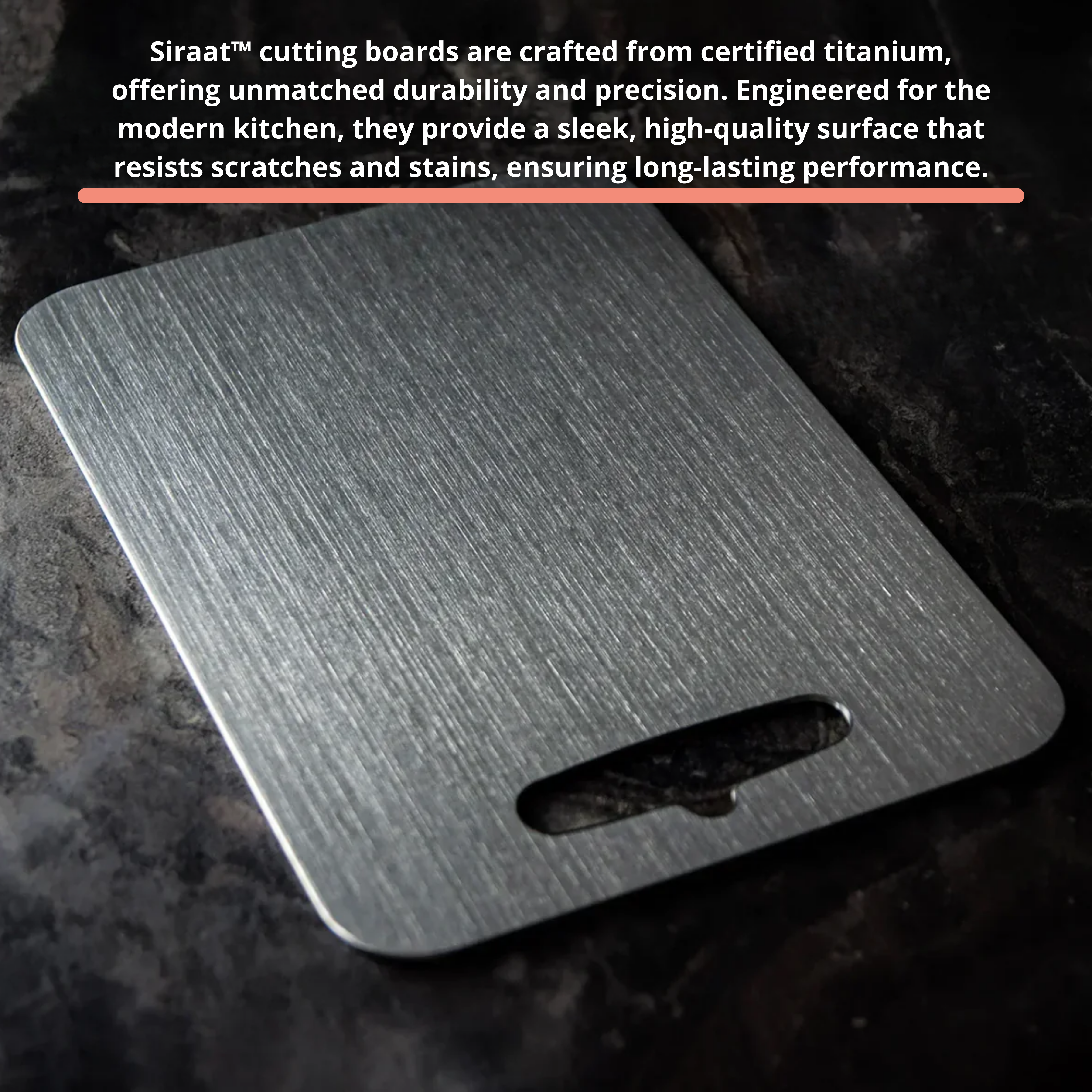 Original Siraat™ 100% Pure Titanium Cutting Board