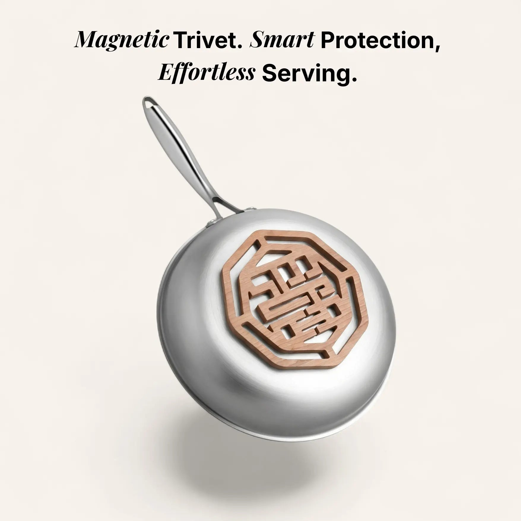 Magnetic Cherry Wood Trivet