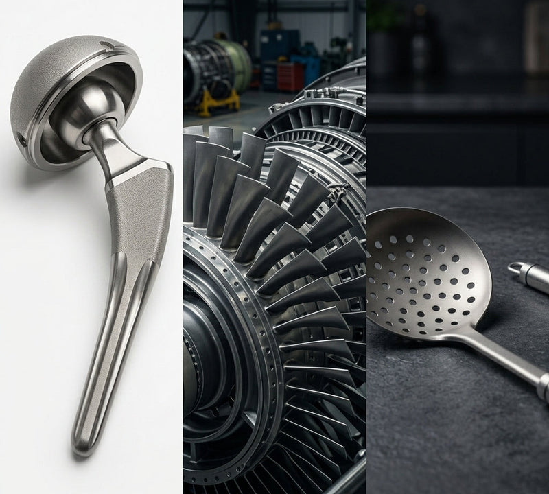 The Same Metal Used in Hip Implants, Jet Engines, and Surgical Tools. Now in Your Kitchen