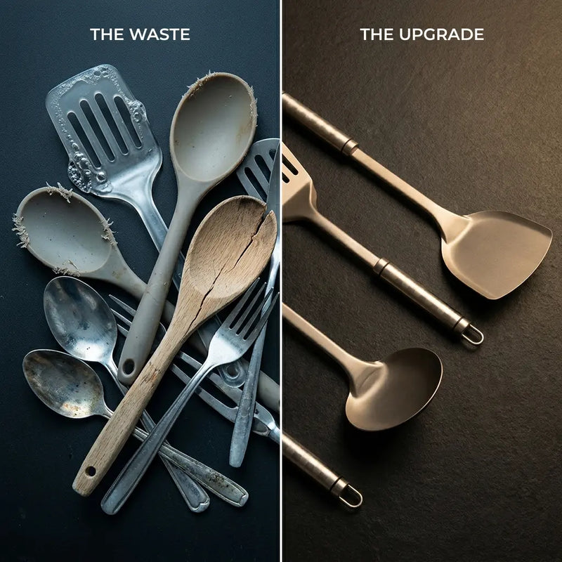 You’ll Spend $75–$250 Replacing Cheap Utensils Over Time.This Is One Purchase. For Life.