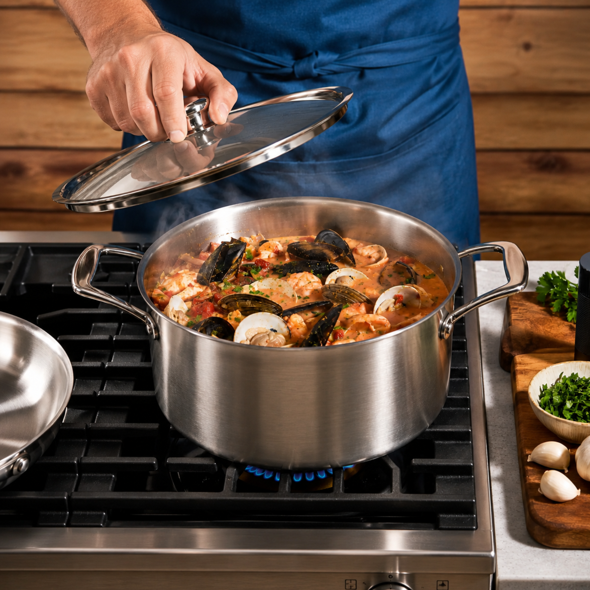 Titanium Hammered Saucepan With Lid | 8-Qt
